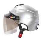 【ZEUS 瑞獅】ZS-122A 半罩式安全帽 (白銀)| Webike摩托百貨