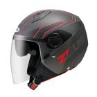 【ZEUS 瑞獅】ZS-213 AX6 四分之三安全帽 (消光珍珠黑銀 / 紅)| Webike摩托百貨