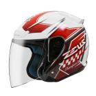 【ZEUS 瑞獅】ZS-609 I18 四分之三安全帽 (白 / 紅)| Webike摩托百貨