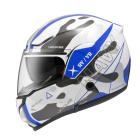 【ZEUS 瑞獅】ZS-3300 GG25 可掀式安全帽 (白 / 藍)| Webike摩托百貨