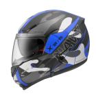 【ZEUS 瑞獅】ZS-3300 GG25 可掀式安全帽 (消光黑 / 藍)| Webike摩托百貨