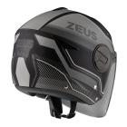 【ZEUS 瑞獅】ZS-612A AD17 彩繪 四分之三安全帽 (消光黑/灰)| Webike摩托百貨