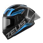 【ZEUS 瑞獅】ZS-826 BK3 彩繪 全罩安全帽 (黑/藍)| Webike摩托百貨