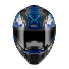 【ZEUS】ZS-613H AJ48 彩繪 四分之三安全帽 (消光黑/藍)| Webike摩托百貨