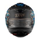 【ZEUS】ZS-613H AJ48 彩繪 四分之三安全帽 (消光黑/藍)| Webike摩托百貨