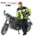 【THH】TR1 賽車型 高防水 兩件式雨衣 (螢光黃)| Webike摩托百貨