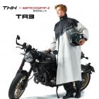 【THH】TR3 斜開機能 專利型 一件式 雨衣 (銀灰)| Webike摩托百貨