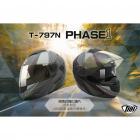 【THH】T-797N PHASE1 可掀式安全帽 (平黑/灰紅)| Webike摩托百貨