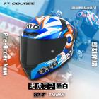 【KYT】TT-COURSE 老虎牙子聯名 全罩安全帽 (藍白)| Webike摩托百貨