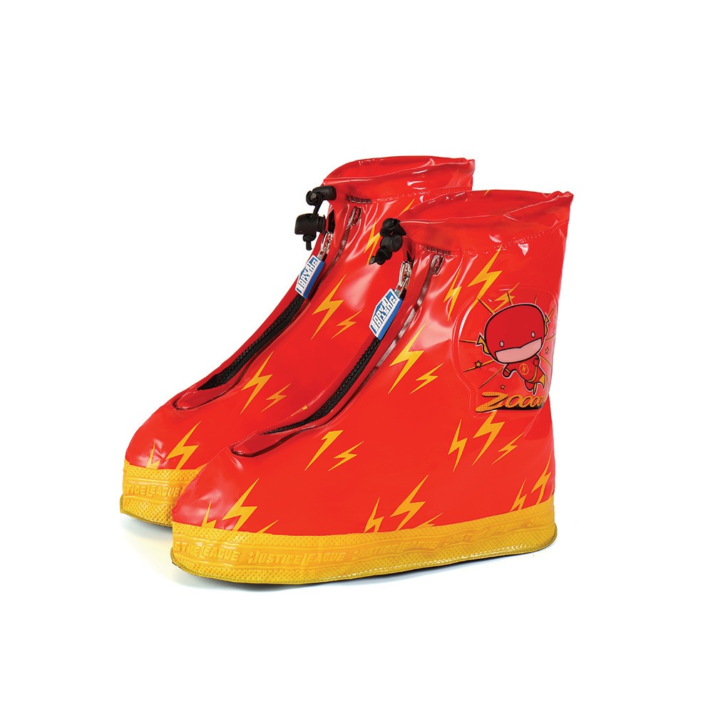 【FairRain 飛銳】英雄卡通兒童中筒鞋套 (元氣紅)