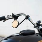【庫帆GarageSaiL】短桿夾式後照鏡 3吋圓流線 黑 (單支)| Webike摩托百貨