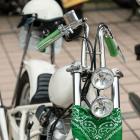 【庫帆GarageSaiL】橫條紋橡膠握把套 - 金蔥綠| Webike摩托百貨