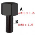 【Louis】後照鏡轉接頭（A:M10x1.25 B:M8x1.25） | Webike摩托百貨