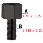 【Louis】後照鏡轉接頭（A:M8x1.25 B:M10x1.25） | Webike摩托百貨