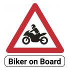 【Louis】"Biker On Board"摩托車貼紙 (黑色)