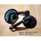 【Zelioni】藍光圓型手把鏡 黑色| Webike摩托百货