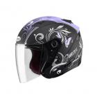 【G-MAX】Of77 safety helmet (butterfly 3)- extinction black/purple| Webike TW