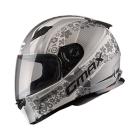 【G-MAX】Ff-49 full cover safety helmet versey paint (matt white/silver)| Webike TW