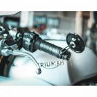 【MOTONE】皇冠把手端子蓋 (黑銀) T100 / T120 / Street Twin| Webike摩托百貨