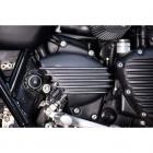 【MOTONE】前齒盤蓋鰭片 (黑銀) TRIUMPH 水冷車款| Webike摩托百貨