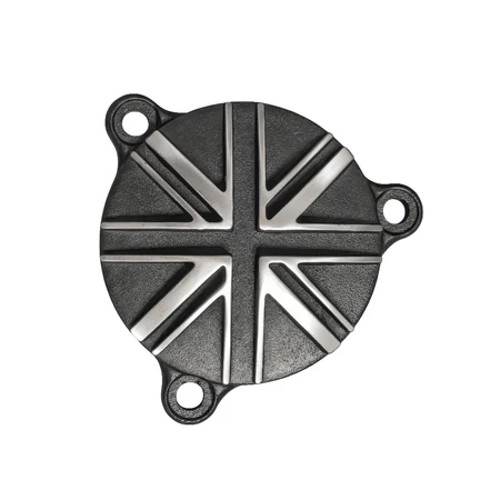 【MOTONE】機油濾芯蓋 英國旗 - 黑銀