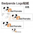 【壞熊貓 Bad Panda】LOGO防水貼紙 白| Webike摩托百貨