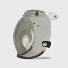 【feture helmet】Dark brown leather TOP_PP button goggles (light tan)| Webike TW