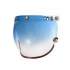 【feture helmet】深咖啡色皮革TOP_PP釦式風鏡 (漸層藍色)| Webike TW