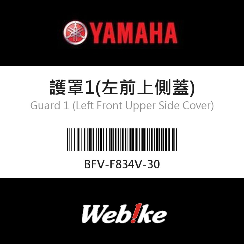 【YAMAHA 台灣山葉原廠零件】護罩1(左前上側蓋)