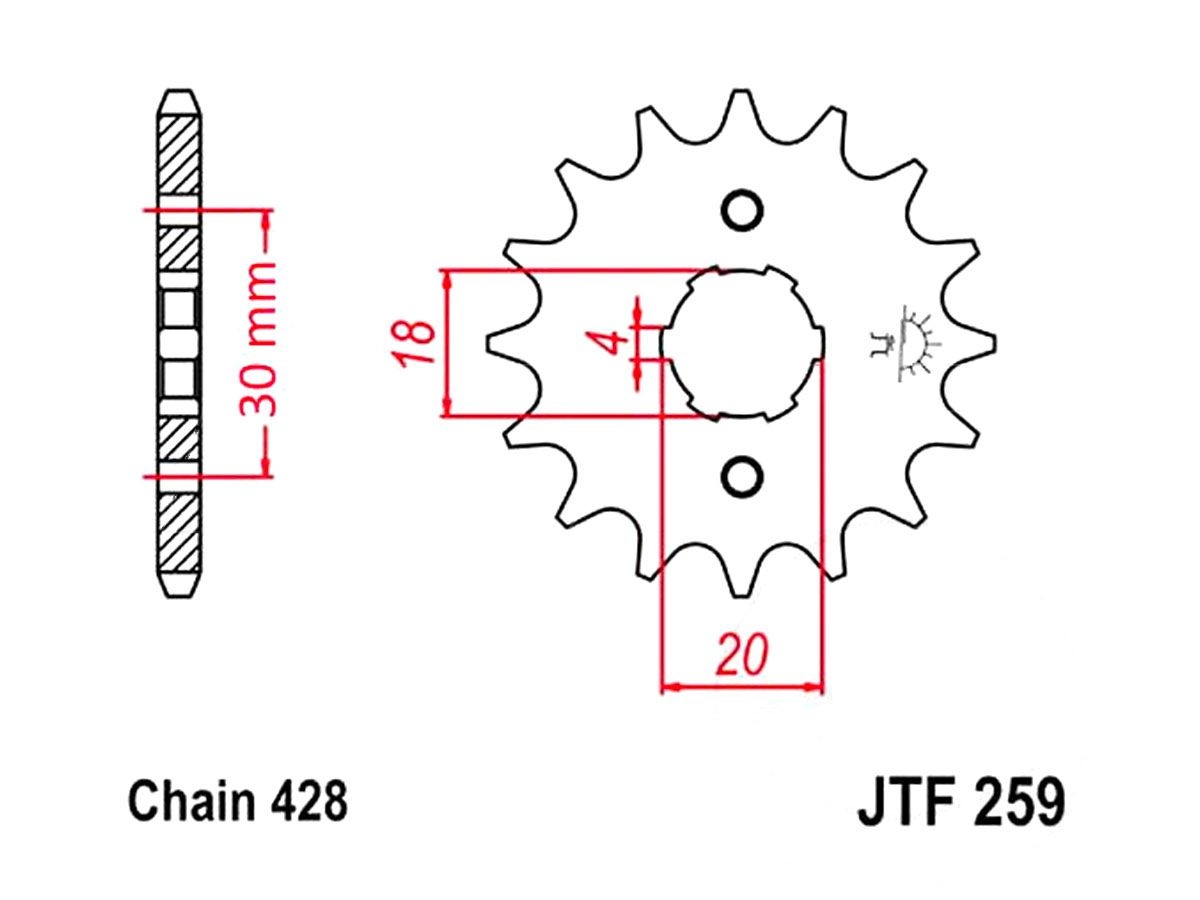【JT】前齒盤(428規格-18T)| Webike摩托百貨