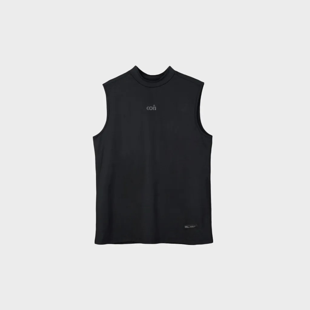 【KONQUEROR 康可】機能高領彈力背心 (曜石黑)