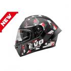 【EVO Helmets】雙鏡全罩 (鴨尾)-幾何消光黑/綠| Webike TW