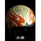 【Gallop kustom kulture】MAKOTO 小林誠×GALLOP 聯名安全帽 (竜) 限量款 復古安全帽 (奶白色）| Webike摩托百貨