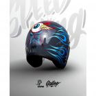 【Gallop kustom kulture】「SPEED KING」X 日本 虹彩屋 聯名四分之三安全帽 (水泥灰)| Webike摩托百货