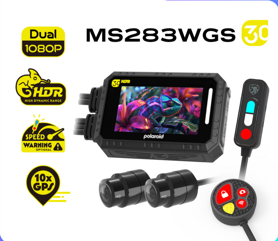 【Polaroid 寶麗萊】MS283WGS 新小蜂鷹 HDR 行車記錄器