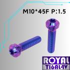 【ROYAL-TI6AL4V】ROYAL 鈦合金 飛碟頭型螺絲 M10*45F P:1.5| Webike摩托百貨