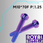 【ROYAL-TI6AL4V】ROYAL 鈦合金 飛碟頭型螺絲 M10*70F P:1.25| Webike摩托百貨