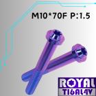 【ROYAL-TI6AL4V】ROYAL 鈦合金 飛碟頭型螺絲 M10*70F P:1.5| Webike摩托百貨