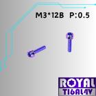 【ROYAL-TI6AL4V】ROYAL 鈦合金 錐形螺絲 M3*12B P:0.5| Webike摩托百貨