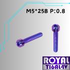 【ROYAL-TI6AL4V】ROYAL 鈦合金 錐形螺絲 M5*25B P:0.8| Webike摩托百貨