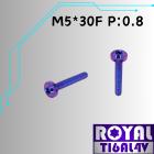 【ROYAL-TI6AL4V】ROYAL 鈦合金 飛碟頭螺絲 M5*30F P:0.8| Webike摩托百貨