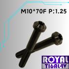 【ROYAL-TI6AL4V】ROYAL 鈦合金 飛碟頭螺絲 M10*70F P:1.25 帝王黑| Webike摩托百貨