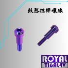 【ROYAL-TI6AL4V】ROYAL 鈦合金 鼓煞拉桿螺絲 M5*25B 幻彩藍| Webike摩托百貨