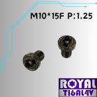 【ROYAL-TI6AL4V】ROYAL 鈦合金 飛碟頭螺絲 M10*15F P:1.25 帝王黑| Webike摩托百貨