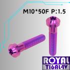 【ROYAL-TI6AL4V】ROYAL 鈦合金 飛碟頭螺絲 M10*50F P:1.5 皇家紫| Webike摩托百貨