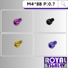 【ROYAL-TI6AL4V】ROYAL 鈦合金 錐形螺絲 M4*8B P:0.7| Webike摩托百貨