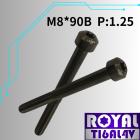 【ROYAL-TI6AL4V】ROYAL 鈦合金 錐形螺絲 M8*90B P:1.25 帝王黑| Webike摩托百貨