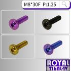 【ROYAL-TI6AL4V】ROYAL 鈦合金 飛碟頭螺絲 M8*30F P:1.25| Webike摩托百貨