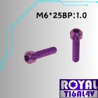 【ROYAL-TI6AL4V】ROYAL 鈦合金 錐形螺絲 M6*25B P:1.0 皇家紫| Webike摩托百貨