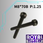 【ROYAL-TI6AL4V】ROYAL 鈦合金 錐形螺絲 M8*70B P:1.25 帝王黑| Webike摩托百貨